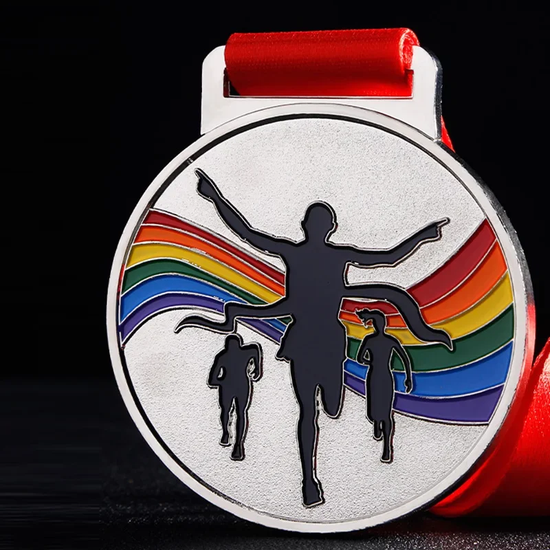 Custom-Made Metal, Marathon Running Medal, Sports, hondled, Gold, Silver and Bronze, Home Decor, Commemorative, 1Pc