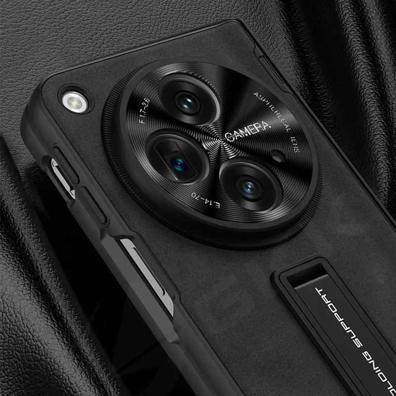 Magnetic Hinge PU Leather Case For Oneplus Open With Front Glass 360 All-include