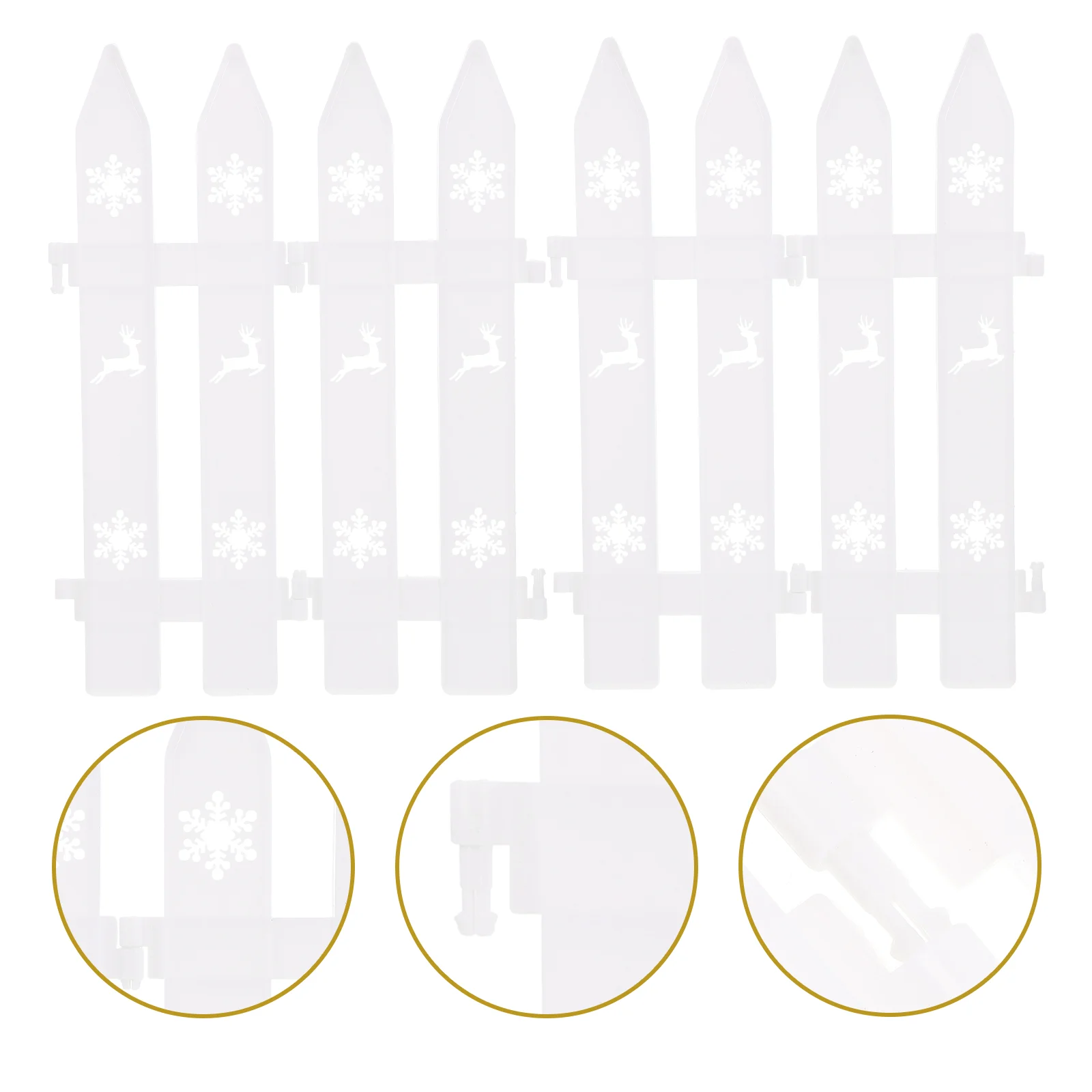 

10 Pcs Christmas Tree White Fence Decorations Centerpieces Plastic Garden Indoor Decorative Campus