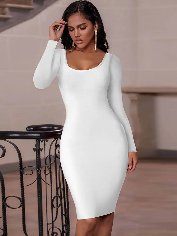 Long Sleeve Bandage Dress 2022 Women 