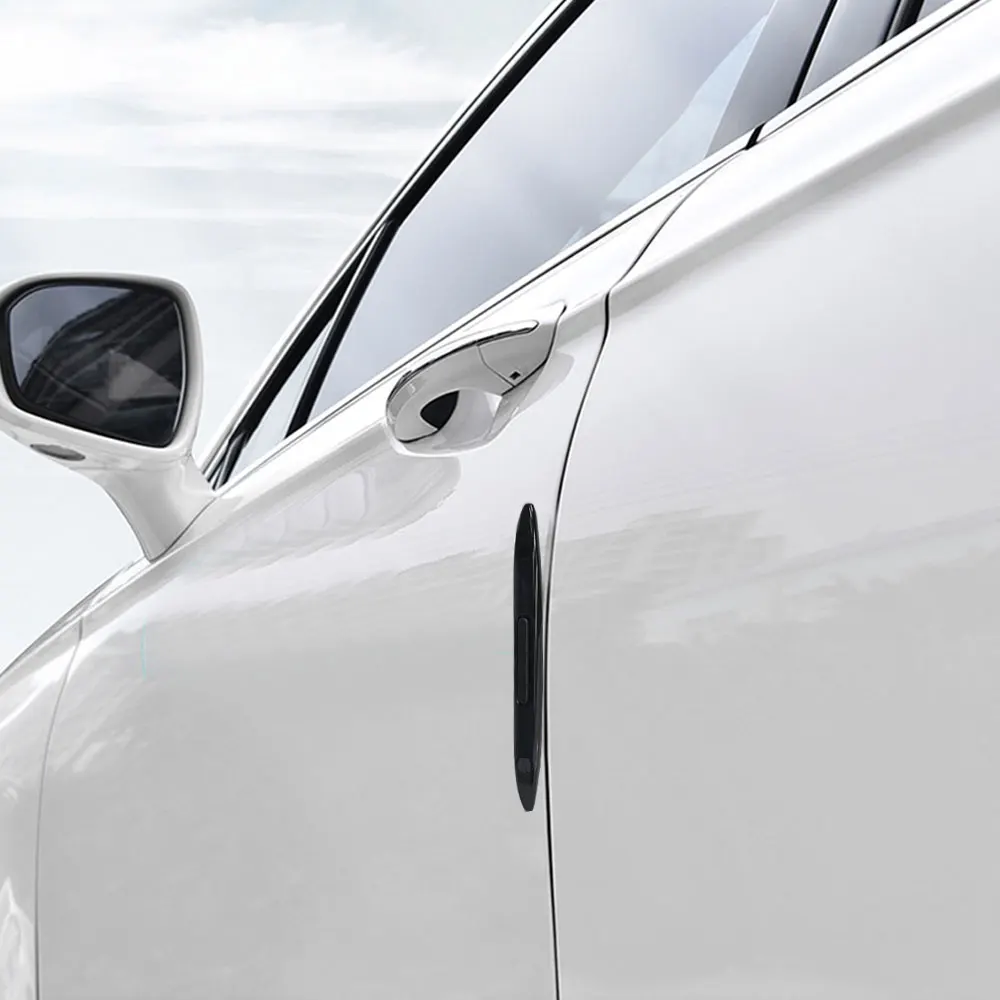 

Автомобильная боковая защита, 2 шт., черная универсальная Антистатическая силиконовая подушка безопасности для края двери автомобиля, защита от столкновений, полоса для зеркала заднего вида