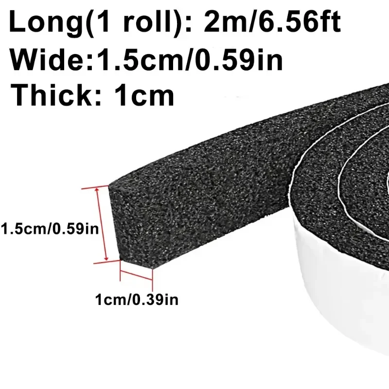 Self-Adhesive Foam Window and Door Sealing Strip Tape Weather Stripping Resilience Soundproof Windproof Insulation 32M