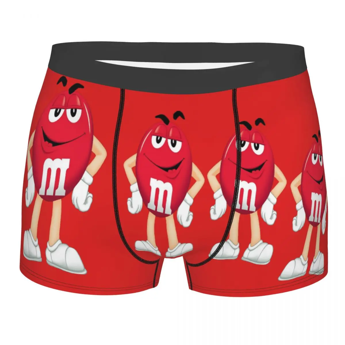 

M And Ms Essential Men Boxer Briefs M Chocolate Highly Breathable Underwear High Quality Print Shorts Gift Idea