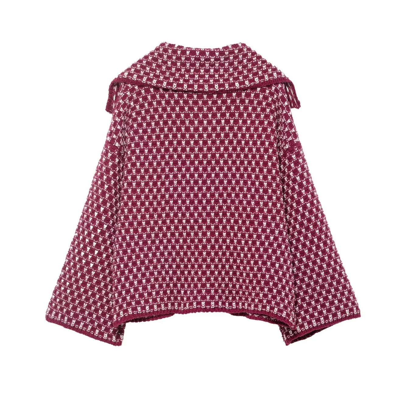 Women's Korean Style Autumn Winter Loose Thousand Bird Grid Coat Female Single-Breasted Casual Knitted Cardigan Jacket Streetwea