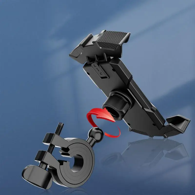 Motorcycle Phone Mount 360 Rotation Shockproof Phone Holder For Motorcycle Handlebar Anti-Shake Motorcycle Phone Holders