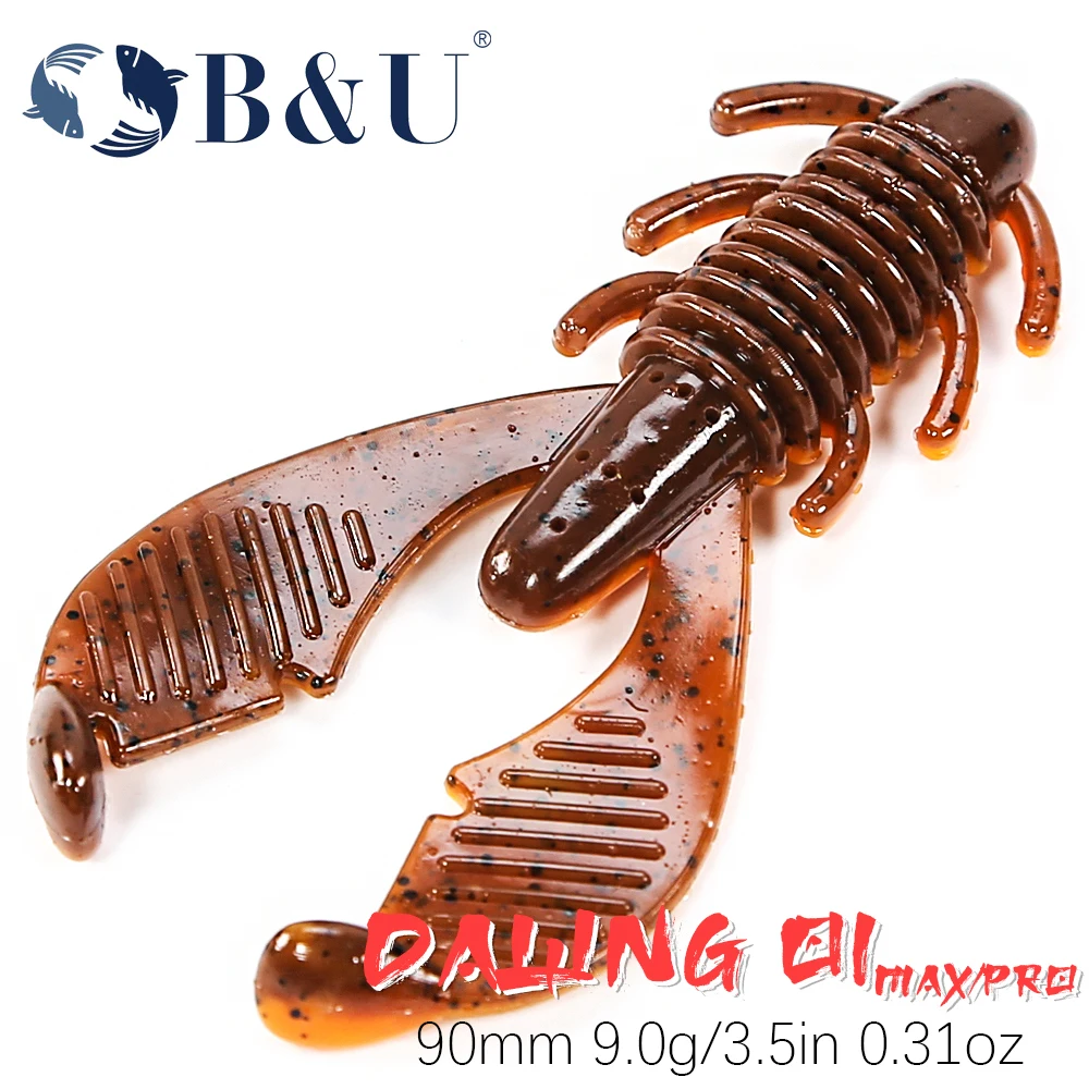 B & U Craws Gamberetti Esca Morbida 90Mm Odore Con Sale Silicone Esche Artificiali Da Pesca Jig Wobblers Bass Carp Pesca Attrezzatura Da Pesca