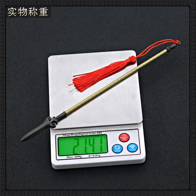 22cm 金属製 古代の槍槍 中国の冷兵器 モデル ゲーム アニメ 周辺 家の