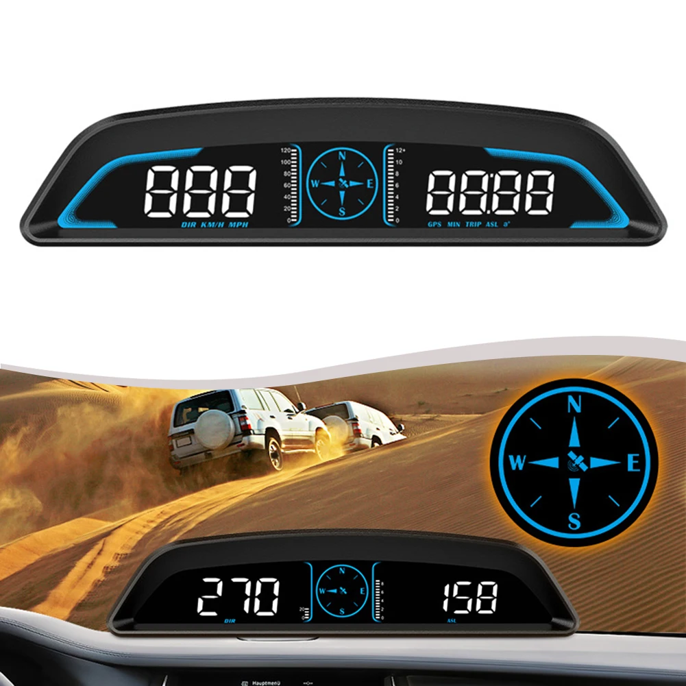 운전 안전 GPS 속도계 5.5 인치 LCD HUD 디스플레이 운전 인식 자동 밝기 조정 피로 알림