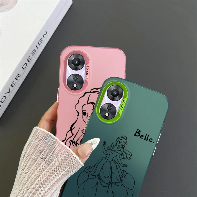Disney Belle Princess Per Oppo A 31 37 38 55 57 58 74 76 78 94 98 Reno 6 7 8 Z T Pro Custodia Colorata Per Telefono Funda Cover In Silicone