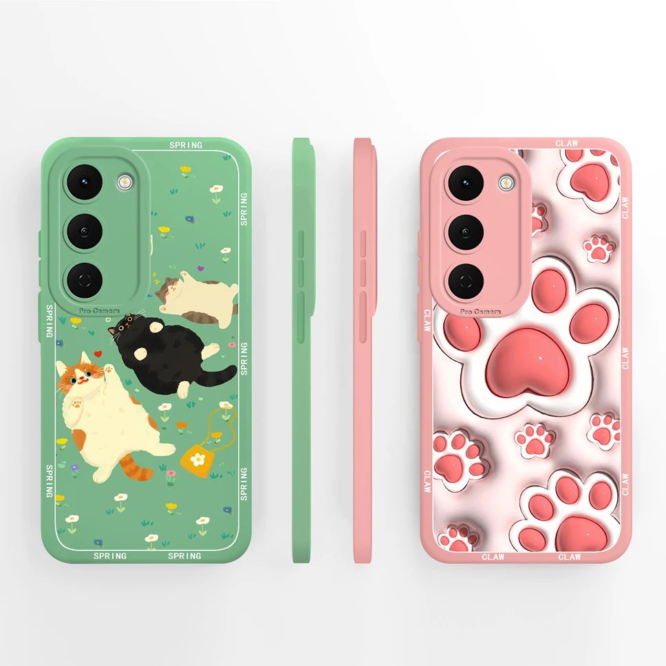 Funny Cat Cartoon High-Quality Shockproof Phone Case with Bumper Shell