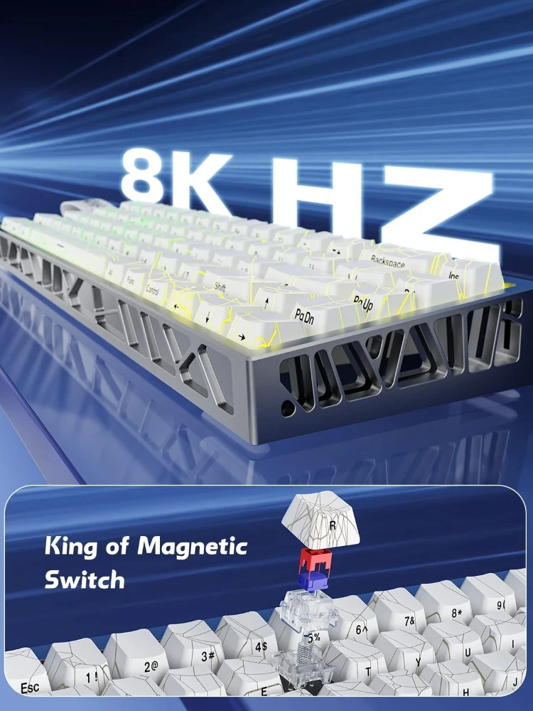 ZORNHER ZH68HE Magnetic Keyboard Wired CNC Aluminum Gaming