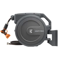 Giraffe Tools AW30 Garden Hose Reel Retractable 1/2" x 100 ft Wall Mounted Water Hose Reel 1