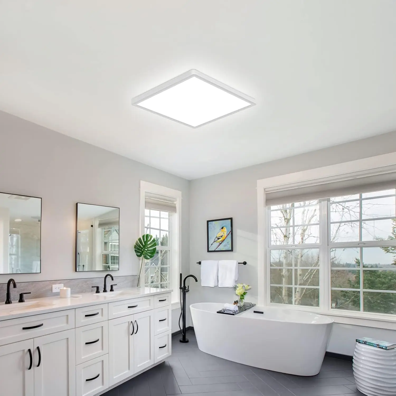 Smart LED Ceiling Lamp Wood Grain App Voice Control Alexa/Google Remote Control S06e6b2a3f32243bf965d63fef2aa22d94