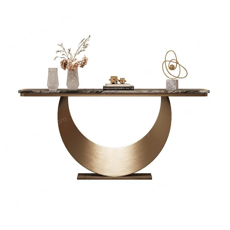 Tavolo Console Semplice e Lussuoso, Grande Capacità, Stile Vintage Americano, per Ingresso e Soggiorno - immagine 5