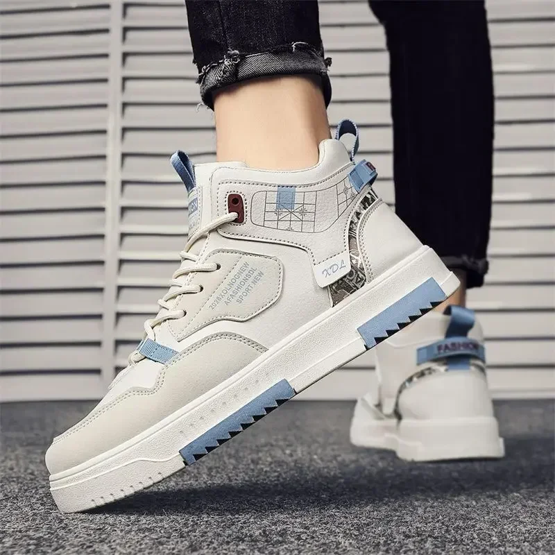 Men's shoes low-top  summer Korean style student canvas sports and casual white sneakers thick sole versatile trendy shoe 2