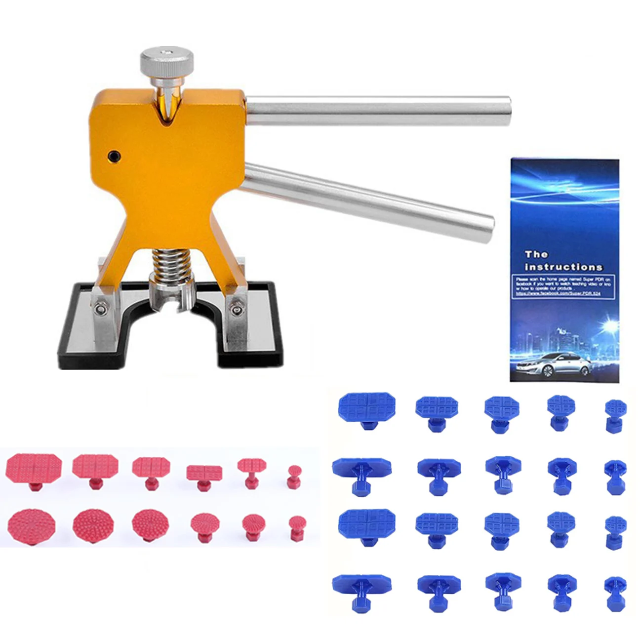 AUTOPDR Paintless Dent Repair Kits 100PCS Car Dent Removal Tools Come With 4 Kinds - Foto 12