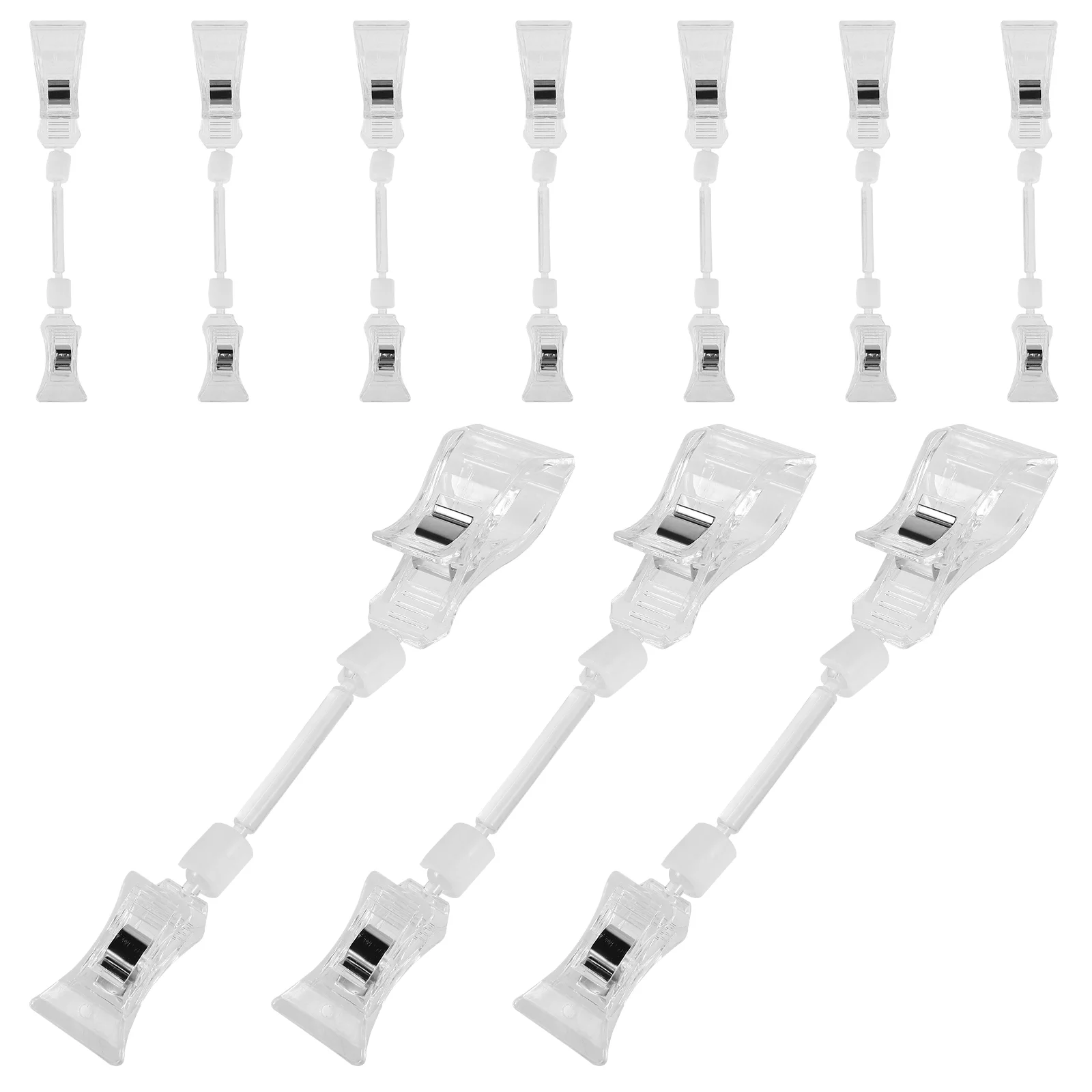 

10 Pcs Advertising Clip Clamp Rack Sign Holder Clips Double Head Retail Store Supplies Sided Rotatable Price Tag