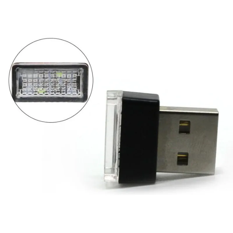 Mini USB Stage Party Light LED Modeling Night Lamp for Car Ambient Light Neon Interior Jewelry 7 kinds of light colors