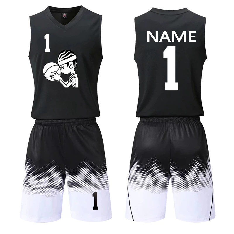 New Quality Kids Child Youth Basketball Jerseys Uniforms College Mens Basketbal Shirts Shorts Set Sports Clothes Prin