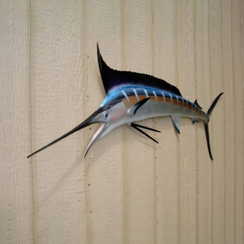 Sailfish Swordfish Metal Wall Hanging Silhouette Art Fishing Club