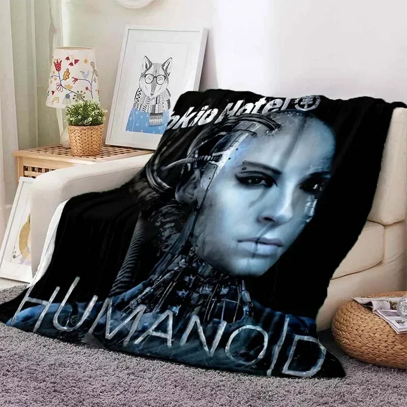 Tokio Hotel band Retro printed blanket warm blanket flannel soft and comfortable blanket home travel bedding birthday gift 5