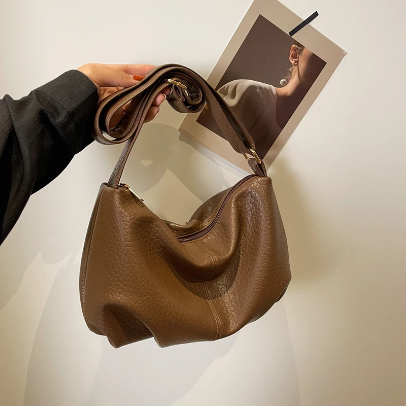 

Простые Женские сумки на молнии из искусственной кожи, дизайнерские складки, Лидер продаж 2024, сумки через плечо для женщин, бесплатная доставка, Bolso Mujer