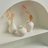 White Ceramic Vase Set 5 Mini Vases Nordic Vases Small Vases Bud Vase Living Room Porch Home Decoration Ornament Gift Home Decor 6