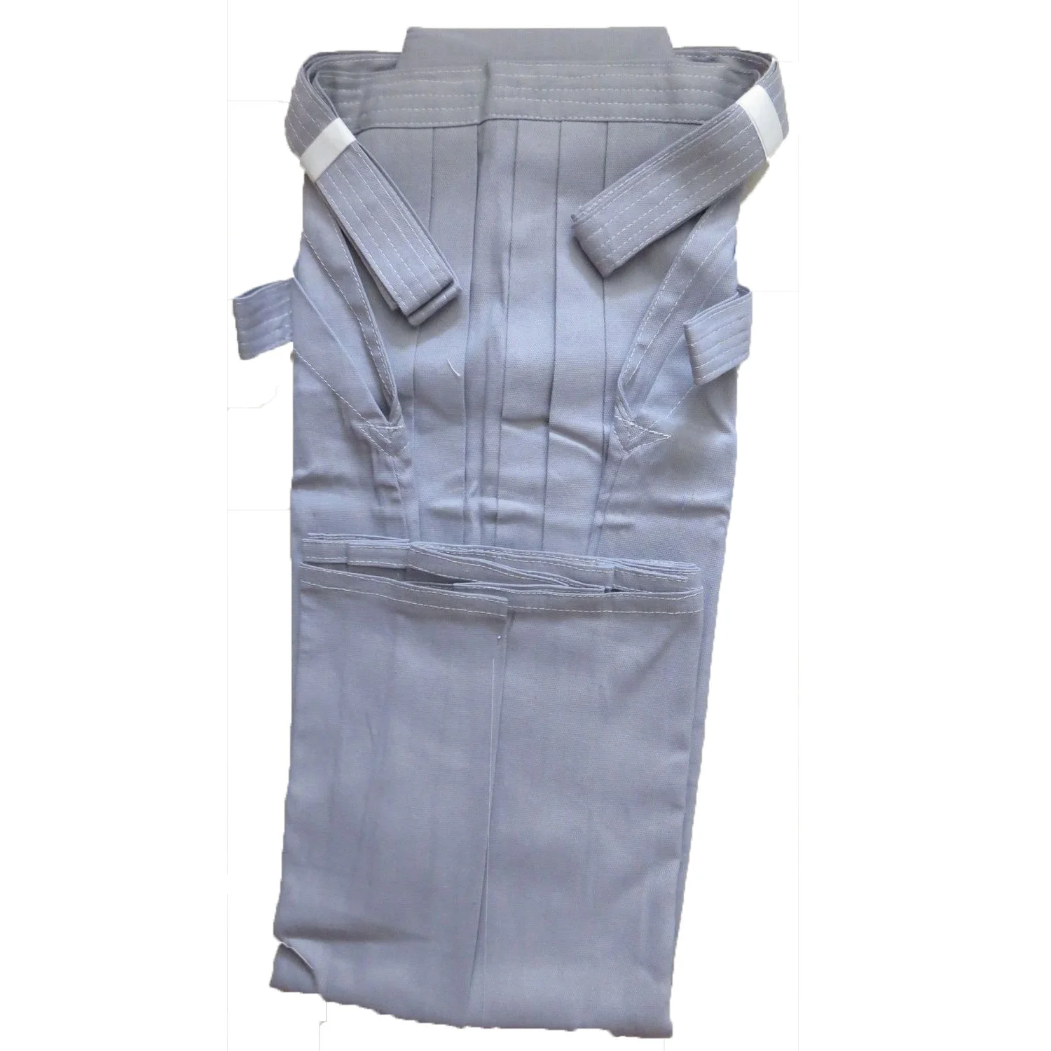 Unisex Canvas Cotton Kendo Pants Hakama Keiko Gi Iaido Aikido Gray