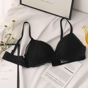 Female Bra Wire Free Push Up Bra 3/4Cup Sexy Lace Bras For Women Bralette Top Seamless Wireless Gather Brassiere Plus Size 1