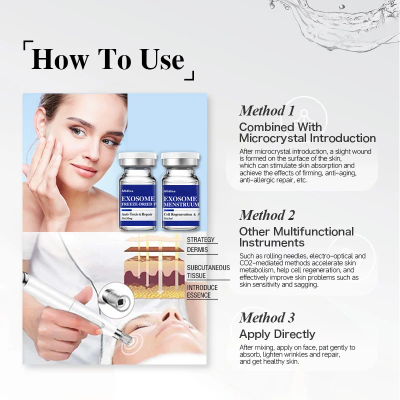 EGF Exosome Serum Lyophilized Stem Cell Therapy Scar Healing Acne Anti-inflammatory Anti-aging