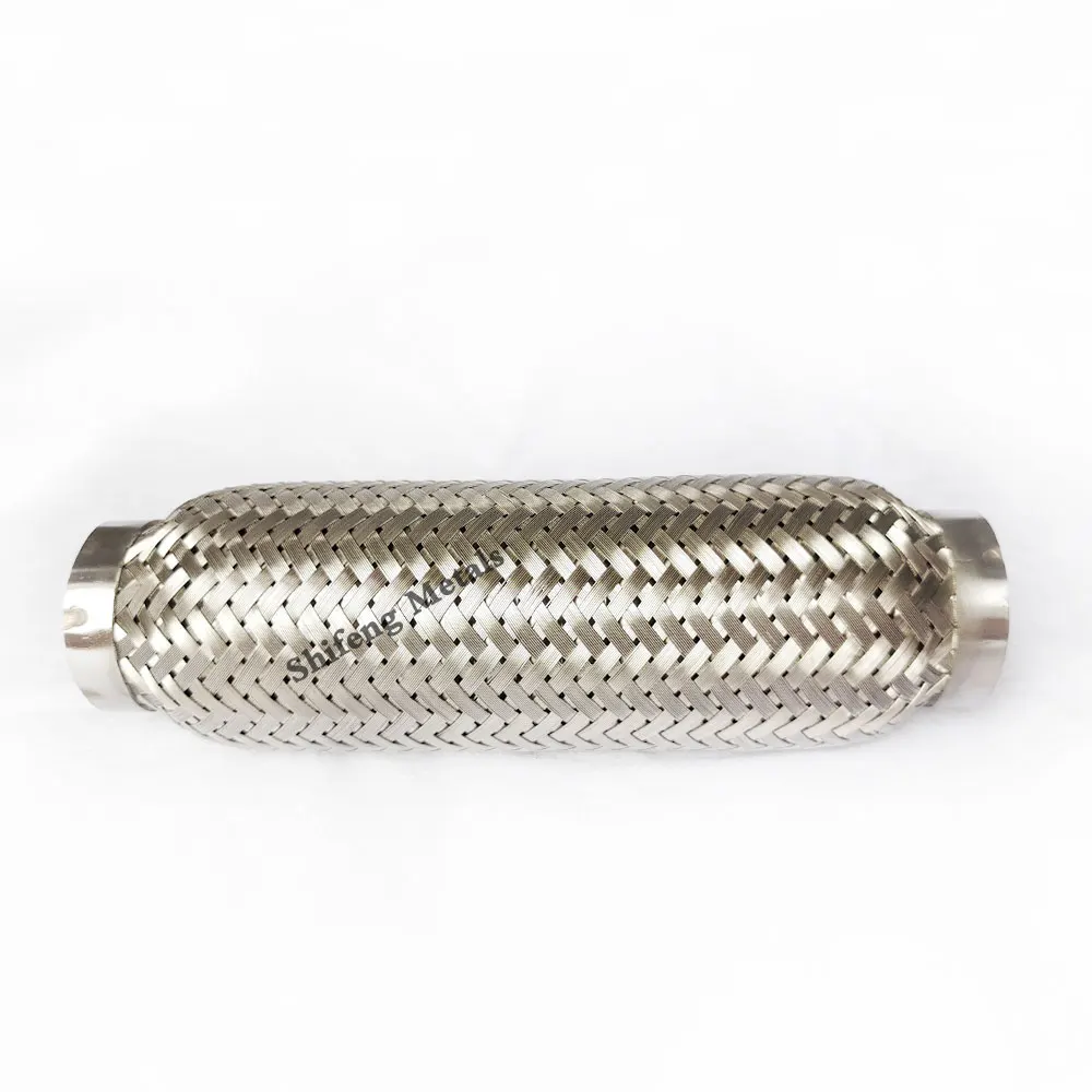 Stainless Steel 304 Flex Pipe Exhaust Bellow Tube Flex Coupler With Braiding Bellows length 152mm