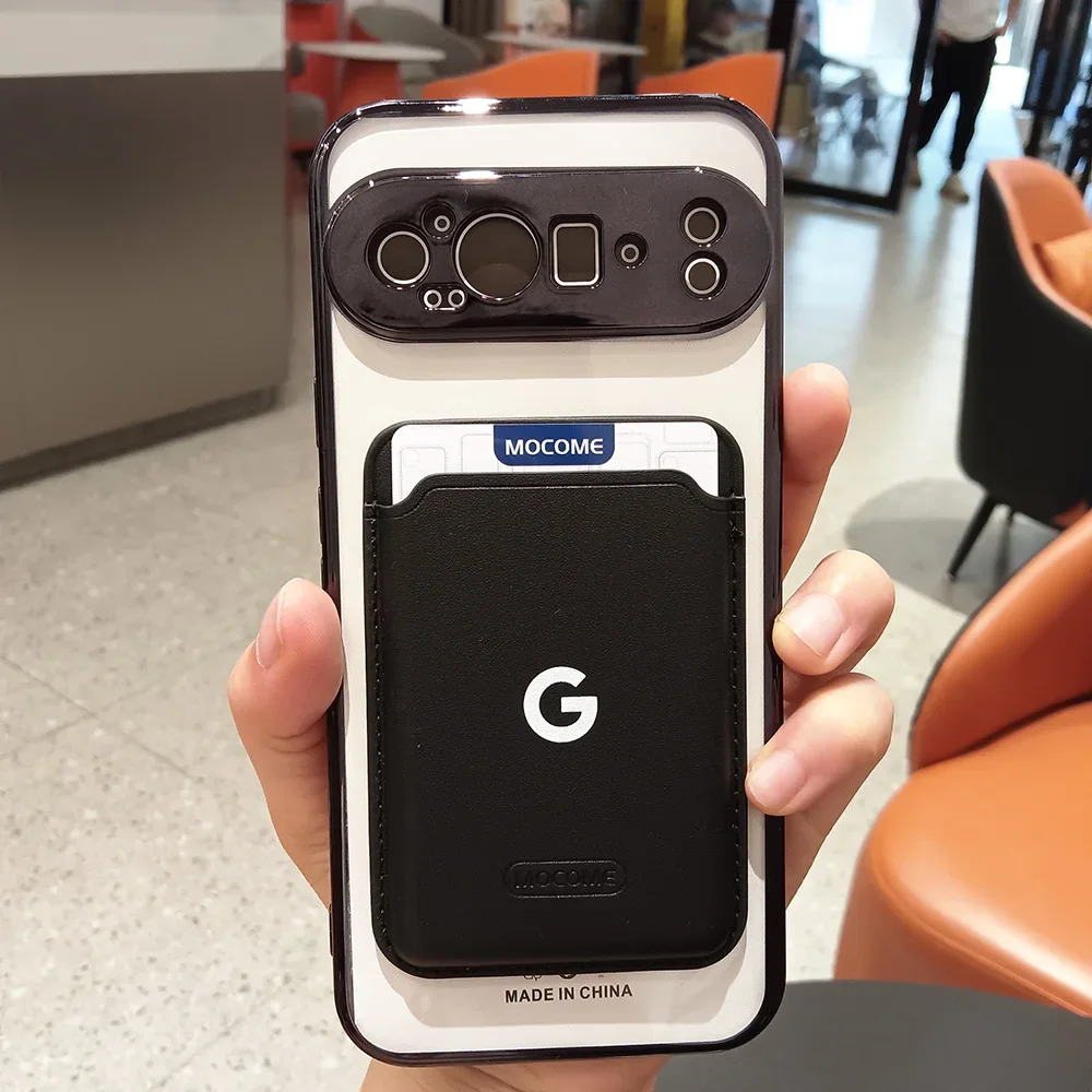 Magsafe-Compatible Magnetic Leather Wallet Case with Wireless Charging Back Cover