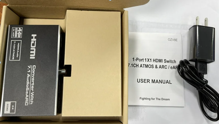2x1 4K 120Hz HDMI Switch eARC Audio Extractor ARC Optical Toslink HDMI 2.0 Switch 4K 60Hz HDMI Switcher Fernbedienung für Apple TV PS4 – Detail 20