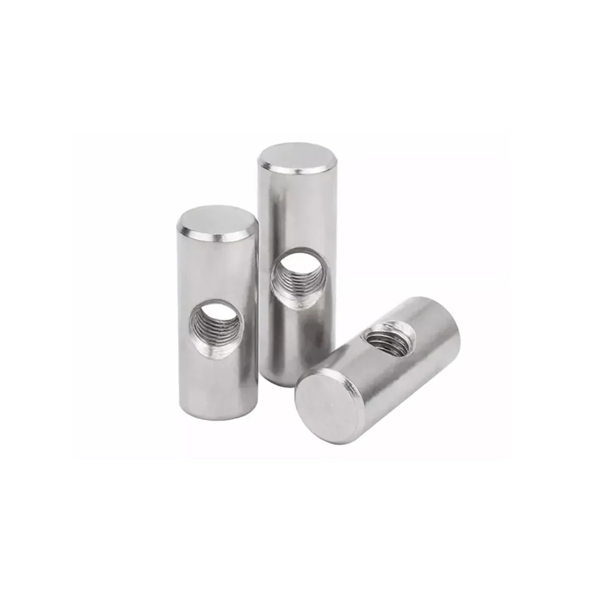 304 Stainless Steel Cylindrical Pin / Cross Hole Pre Embedded Connecting Nut / Irregular Hammer Nut M4M5M6