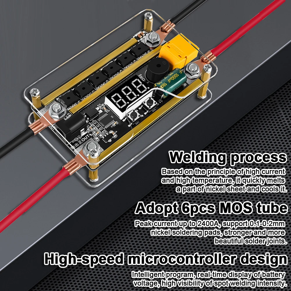 GX591 Welding Machine Control Board with Automatically Trigger Welding 12V Welding Circuit Board 18650 Battery Spot Welding Tool 3
