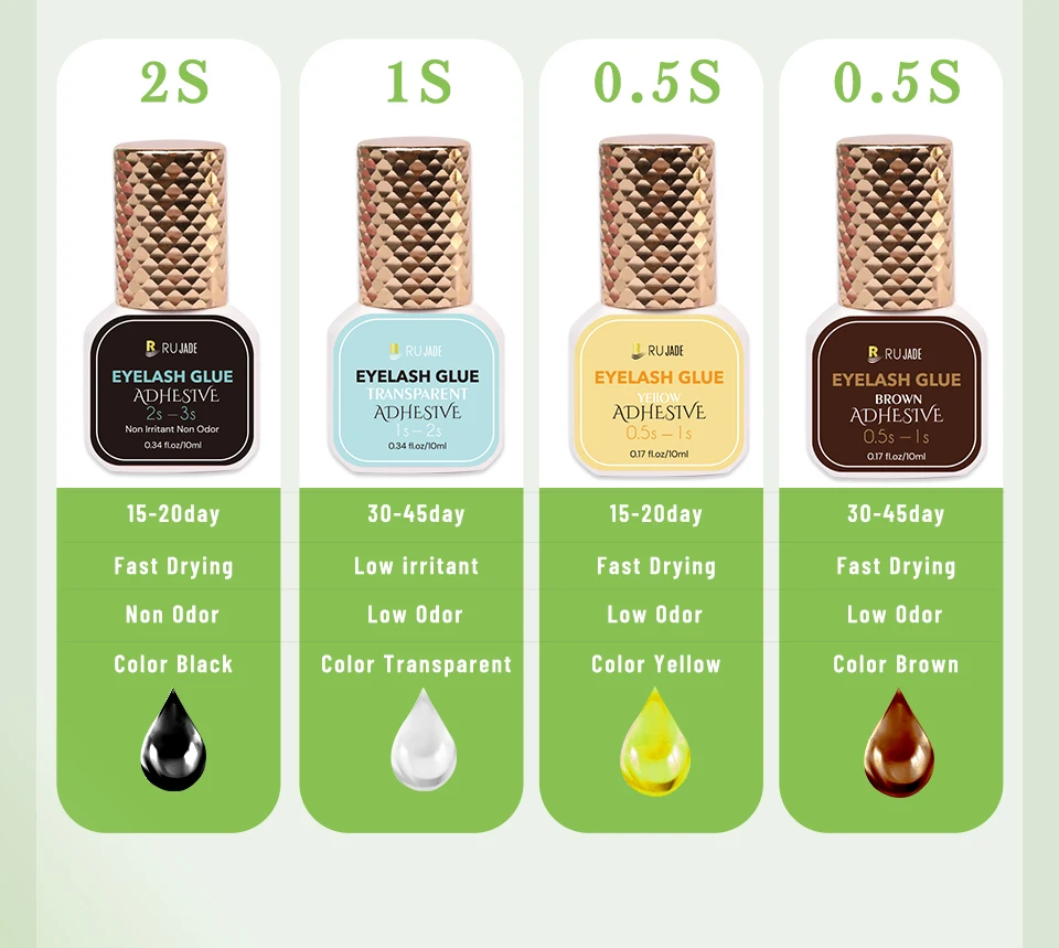Professioneller 5/10 ml 0,3 S Wimpernkleber, schnell trocknender, langlebiger Wimpernverlängerungskleber, rosa-brauner Kleber, keine Reizung – Detail 4