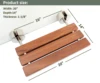 DIYHD 34X51CM Teak Wood Floding Shower Seat Wall Mount Fold Down Shower Bench(20inch) 2