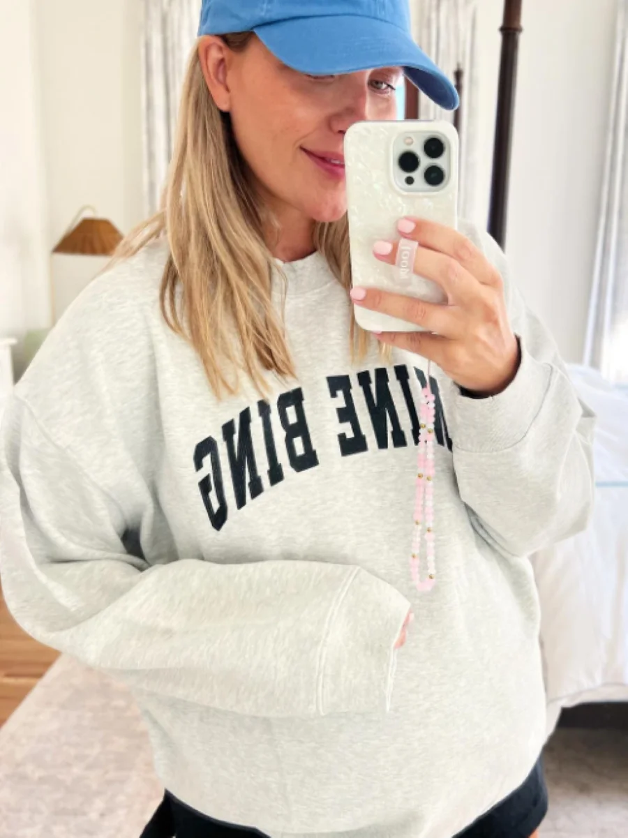 

Letter Print Sweatshirt for Women Long Sleeve O-Neck Casual Loose 2023 Autumn Winter Cotton Sweatshirt