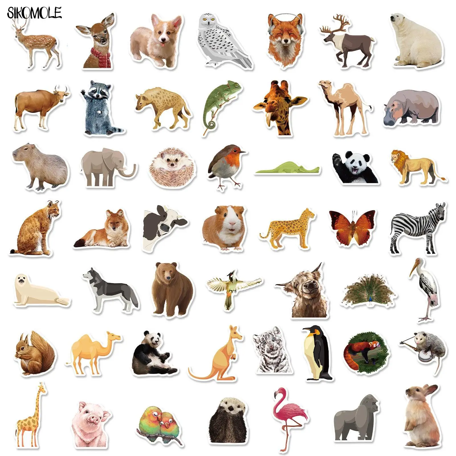 Animal 100 Picwaterproof Animal Stickers 100pcs - Cartoon Zoo Decals For  Laptop & Skateboard