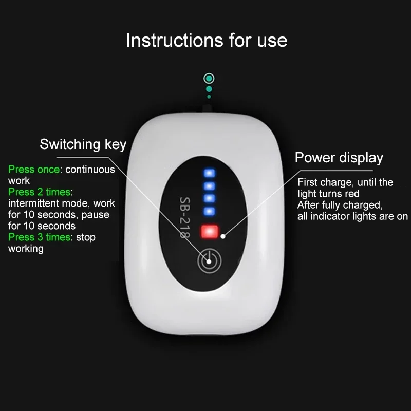 SOBO Aquarium Fish Tank Oxygen Air Pump Compressor Charging Silent USB with Battery Portable Fishing Oxygenator 6000mA Outdoor 6