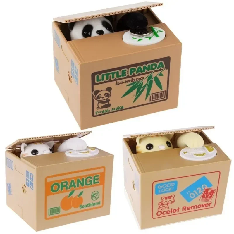 Hildren's Savings Box Cat Panda Piggy Bank Coin Safe Offering Secure Electronic Deposits and Financial Education Opportunities 3