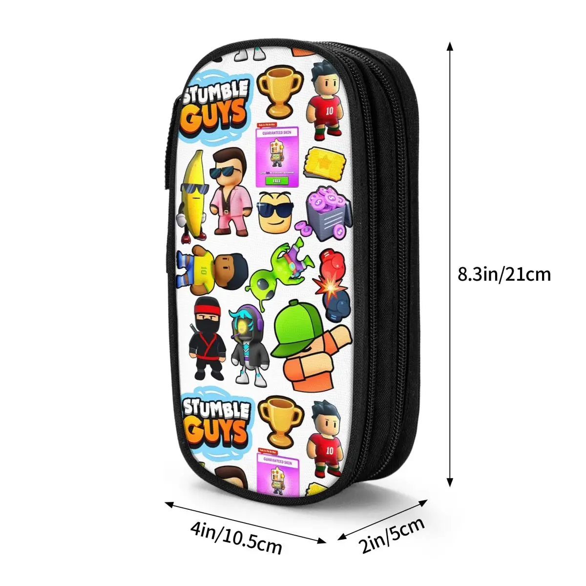 Cute Stumbles Guys Pencil Cases Fashion Pen Bag for Student Big Capacity Office Cosmetic Pencil Pouch