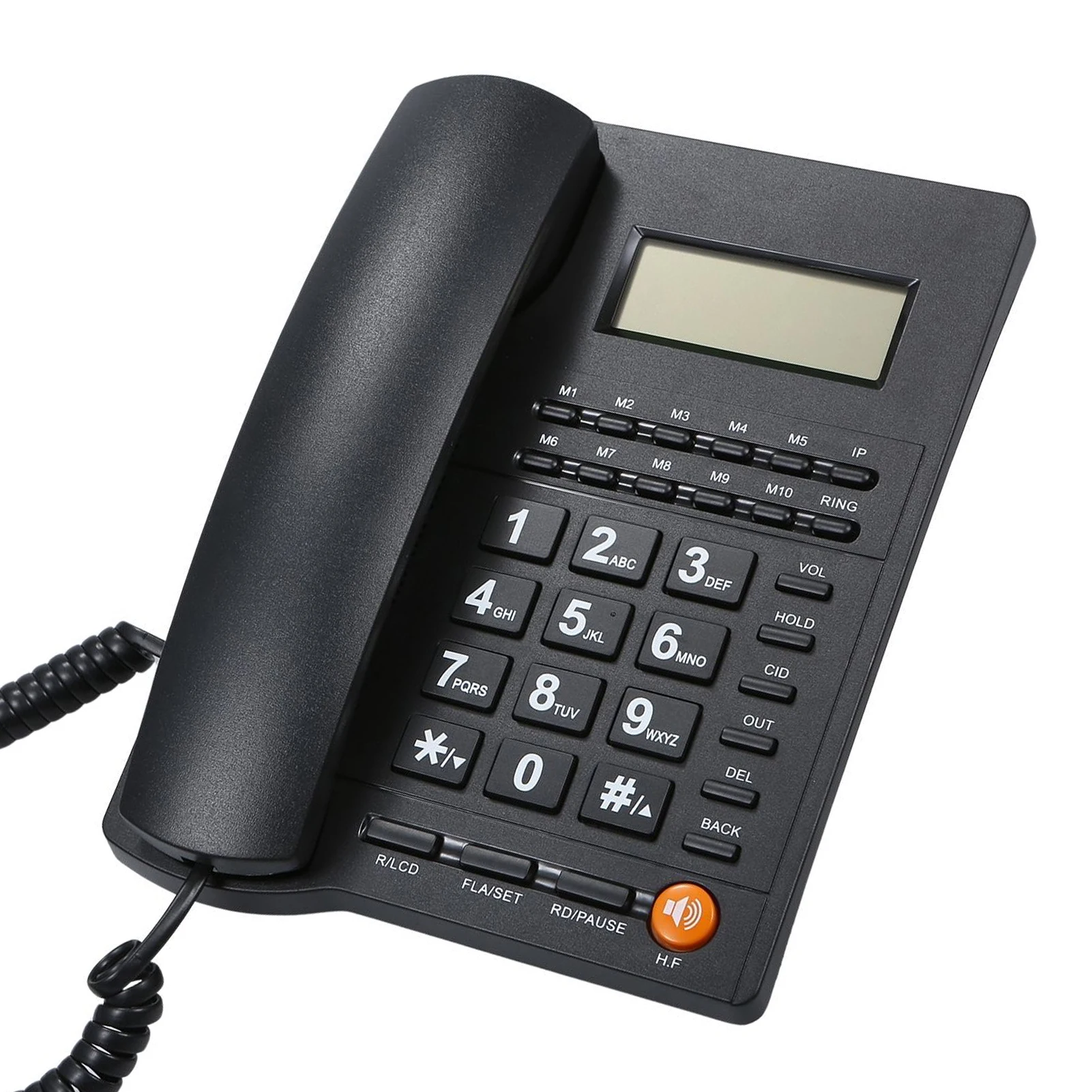 Wired Phone Landline Desktop Corded Telephone With Caller Identification