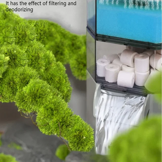 Silent Turtle Tank Filter Fecal ปั๊มดูด ปั๊มดูดต่ํา ปั๊มหมุนเวียนน้ําตก อุปกรณ์กรองระดับน้ําต่ํา 6