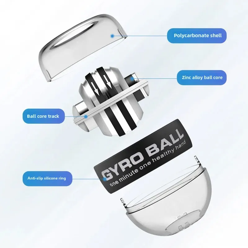 Self-Starting Glowing Silent Color Light Arm Strength Training Wrist Strengthener Stress Relief Finger Grip Trainer Ball