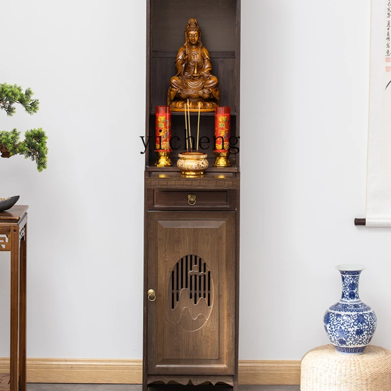 

XL Clothes Closet God of Wealth Display Cabinet Altar Buddha Shrine Style Bodhisattva Buddha Niche