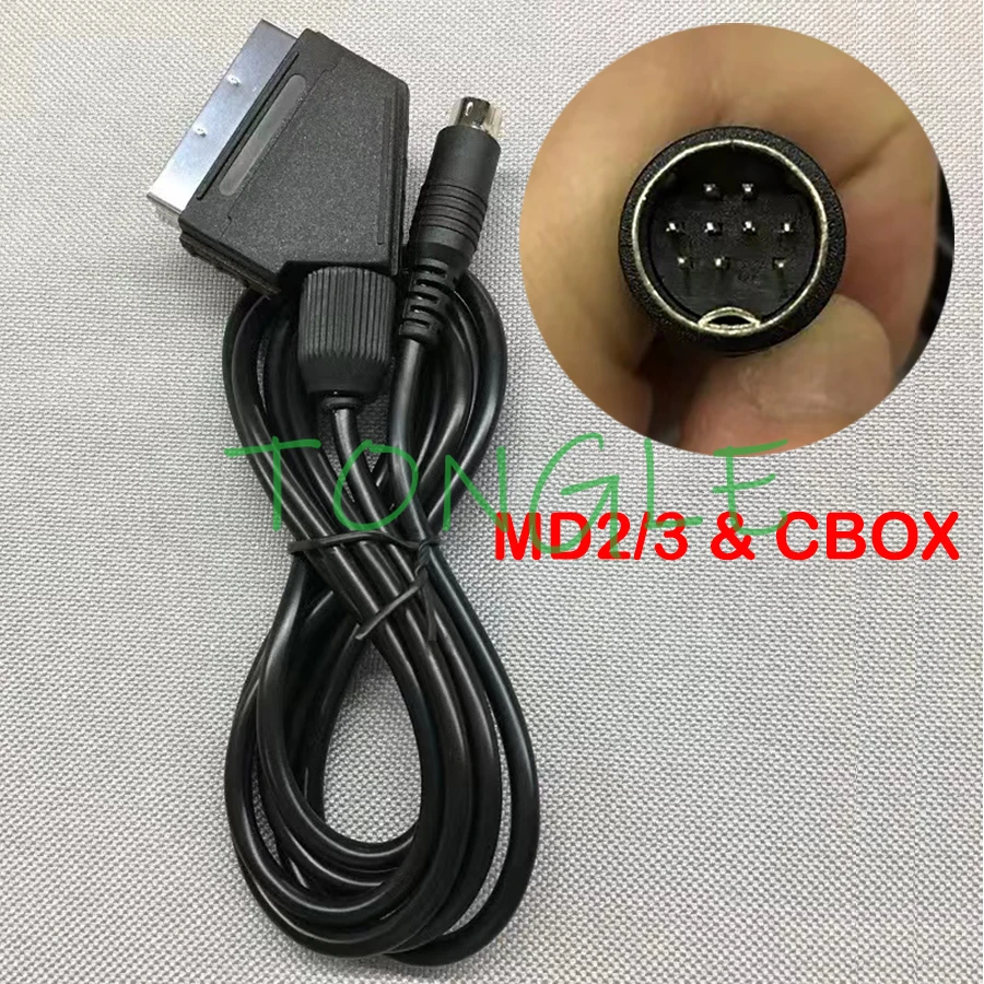 RGBS-EUR SCART 비디오 변환 케이블(SS/MD2/3/MVS NEO GEO 게임 콘솔 NES DVD 플레이어 RGB 코드 AES CD Neogeo)