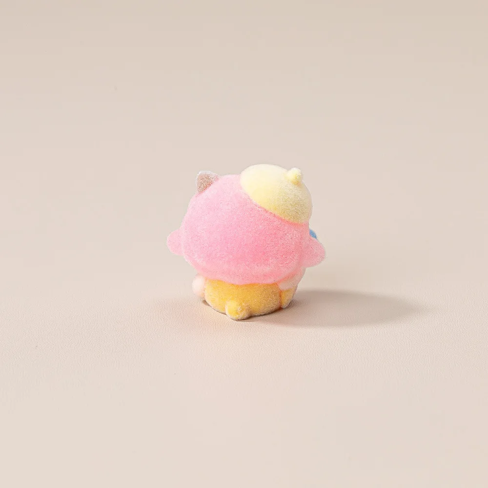 10개 귀여운 야광 양 피규어 열쇠고리 가방 펜던트 DIY 액세서리 데스크탑 자동차 장식 플록 양 피규어