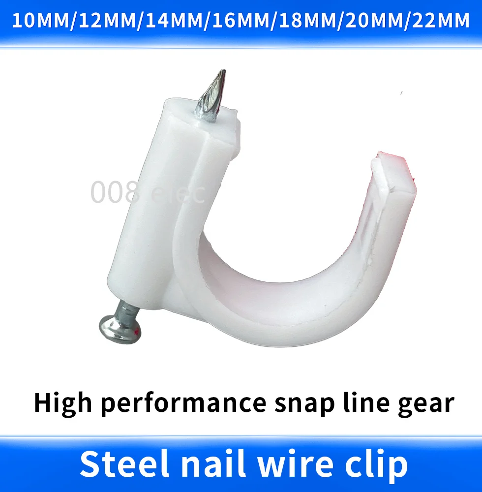 100PCS/bag 5MM Circle Path Circle cable clips cable nail wire clips 5mm Round cable organizer,cable clip
