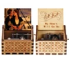 My Heart Will Go Music Box Hand Crank Wooden Vintage Laser Engraved Music Box, Gifts For Birthday/Anniversary/Wedding/Valentine 1